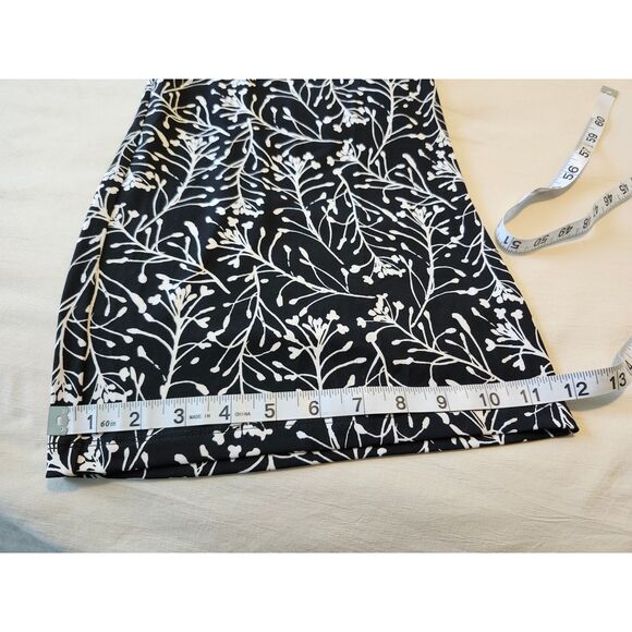 Goldray Women's Jumpsuit Stretch Black Jersey Knit White Floral Medium NWT $75 - Picture 12 of 12